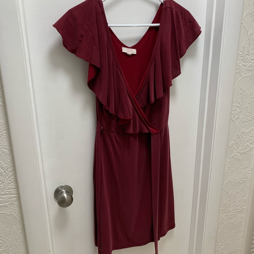 Sun Shadow (Nordstrom) Red Wrap Dress